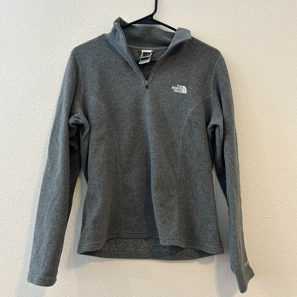 Gray North Face 1/4 Zip Fleece